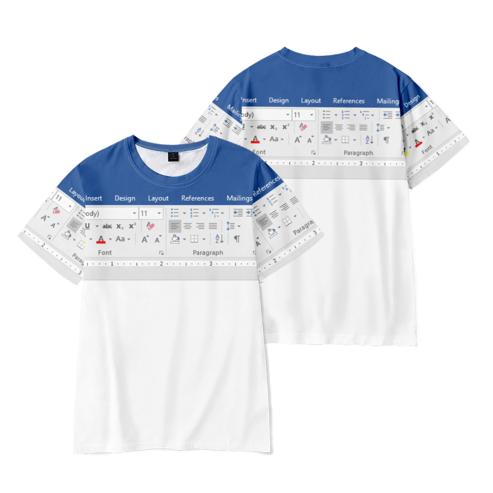 3D Printing Design Software - Maglietta Excel casual 3D per uomo