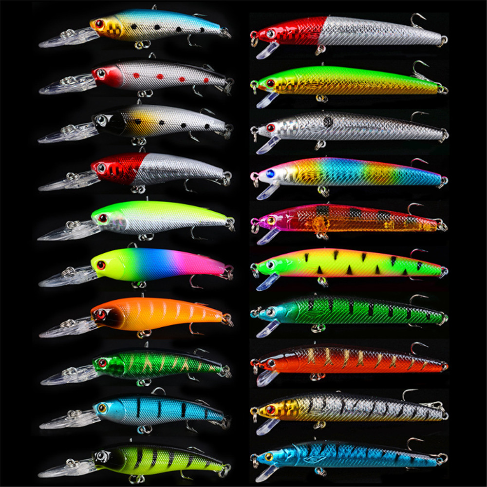 3D Printing Lure - 20 pz/lotto Minnow Esche Da Pesca