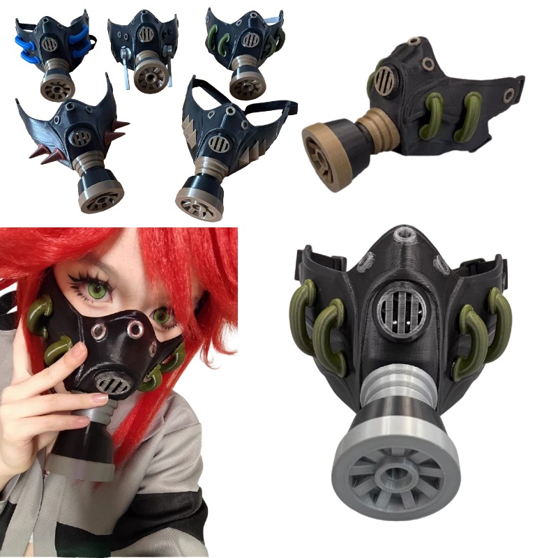 3D Printing Mask - Maschera Antigas Nera Stampata in 3D