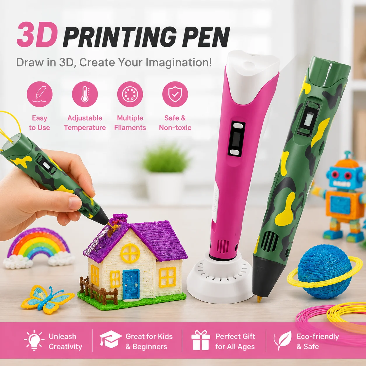 3D Printing Pen For Adults - Penna per Stampa 3D con Filamento