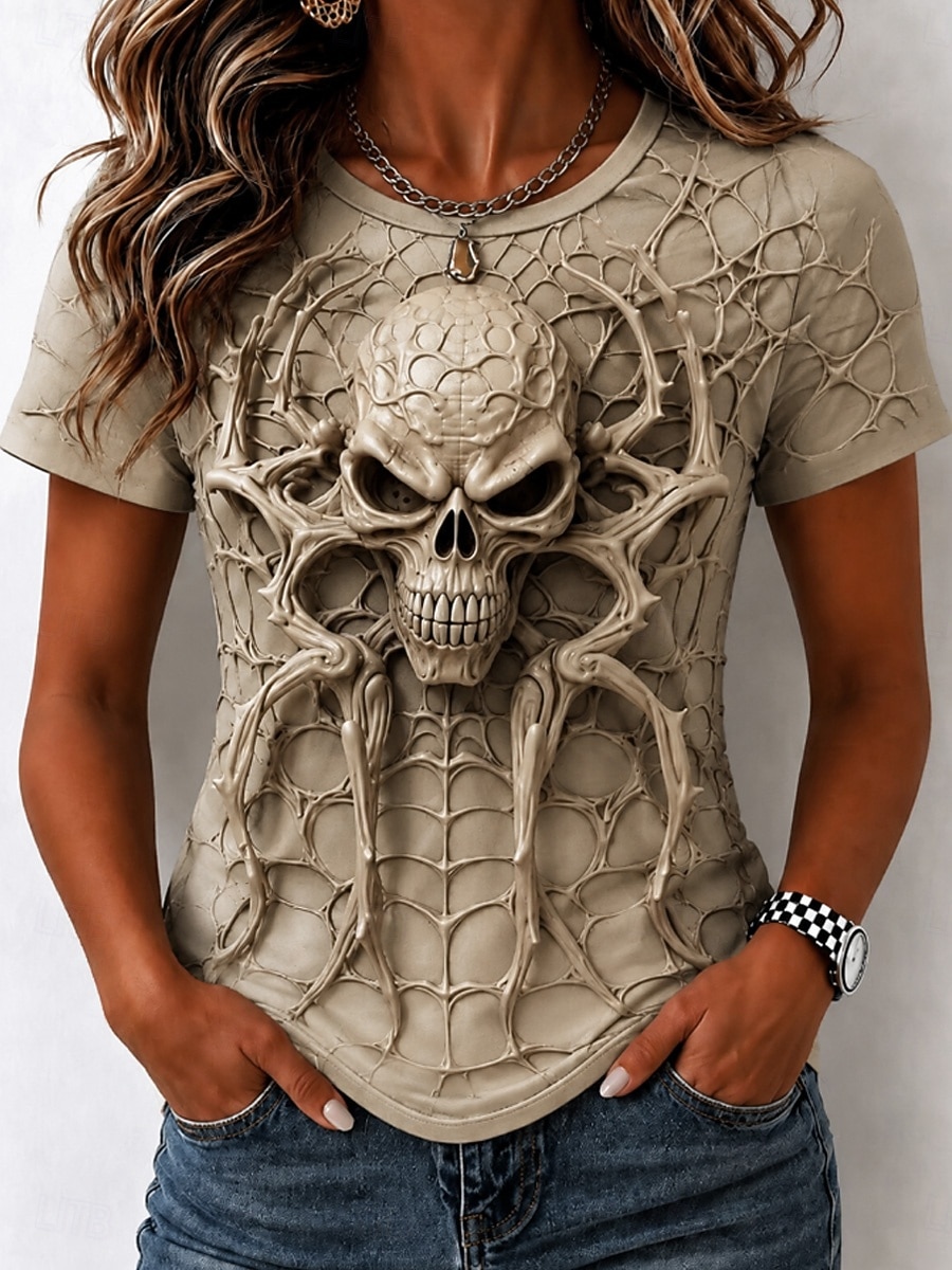 3D Printing Web - T-shirt girocollo da donna stampata in