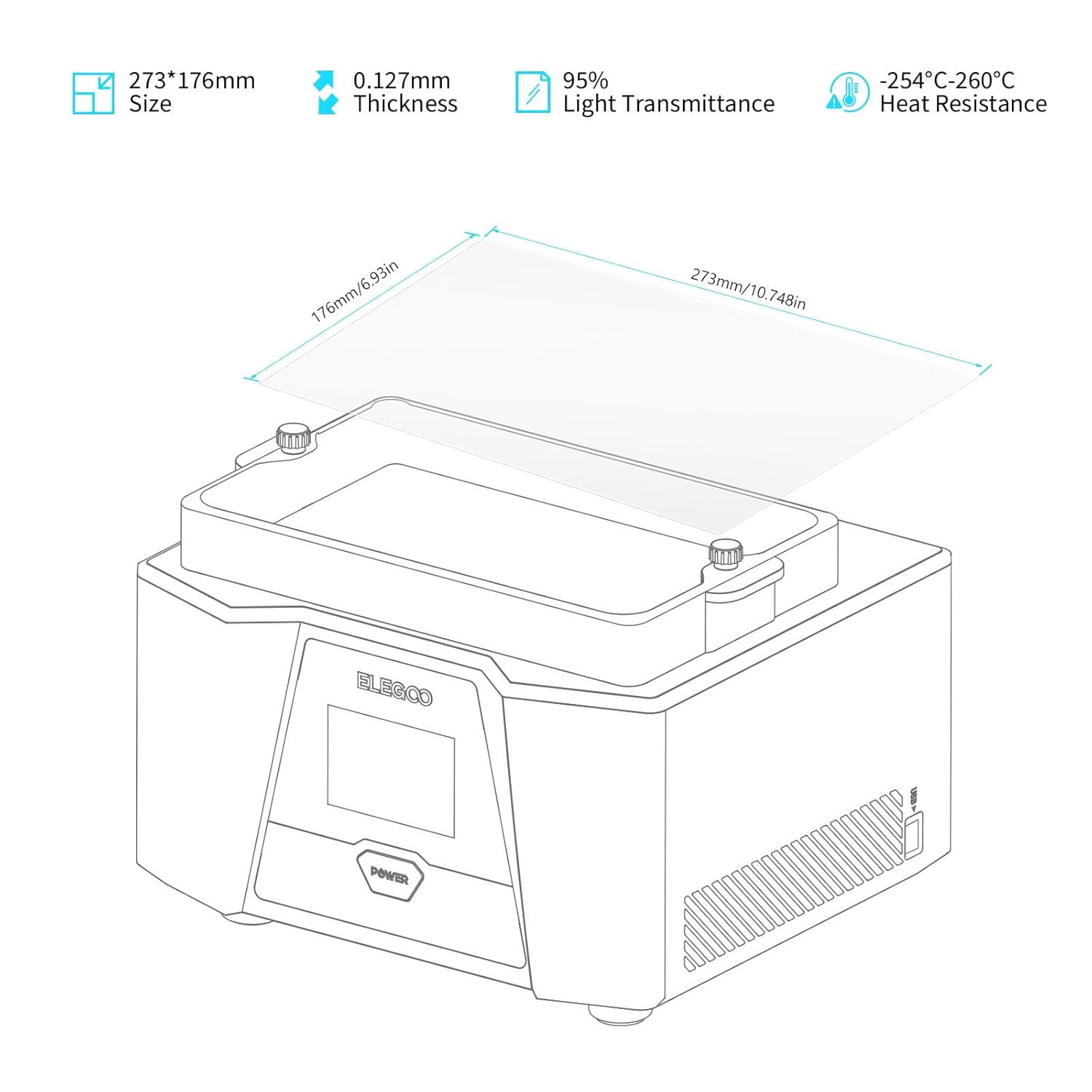 Pellicola per ELEGOO PFA Pelli - 3D Printing Elegoo recensione e prezzo