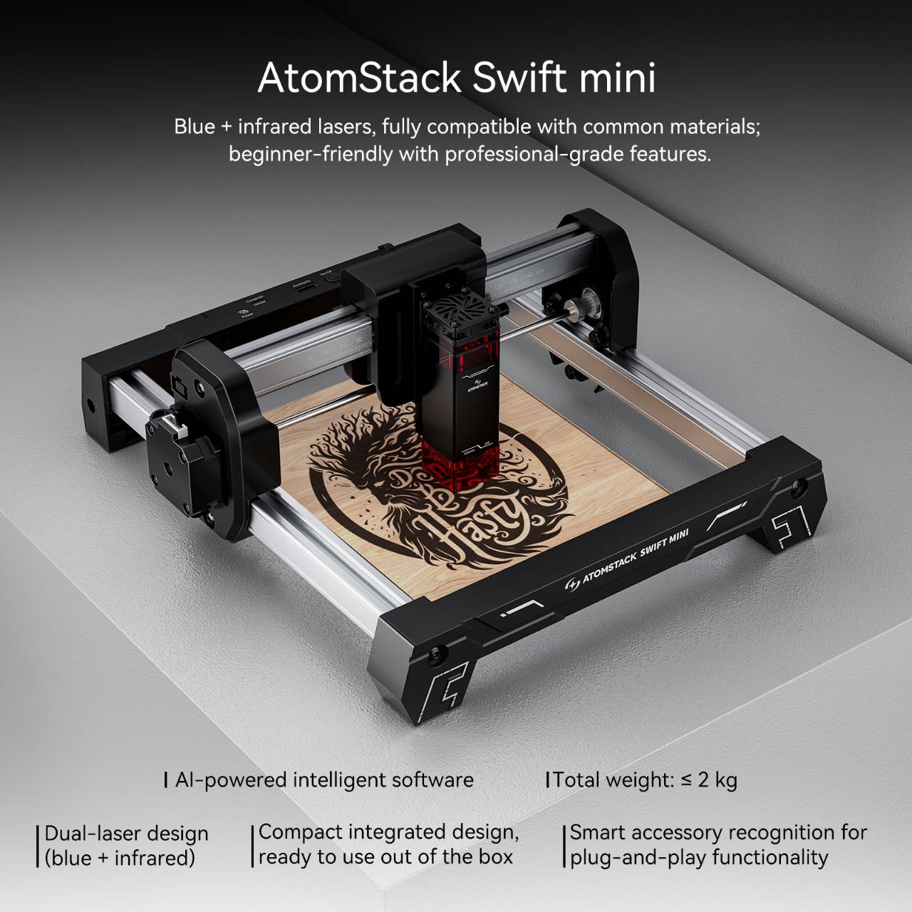 ATOMSTACK Swift Mini Incisore  - 3D Printing Design Software recensione e prezzo