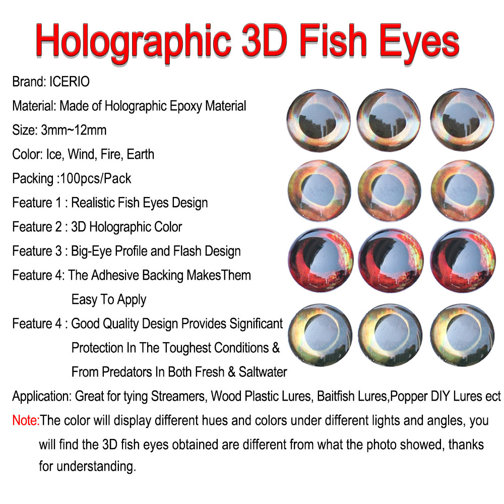 ICERIO 100PCS Olografico 3D 4D - 3D Printing Lure recensione e prezzo