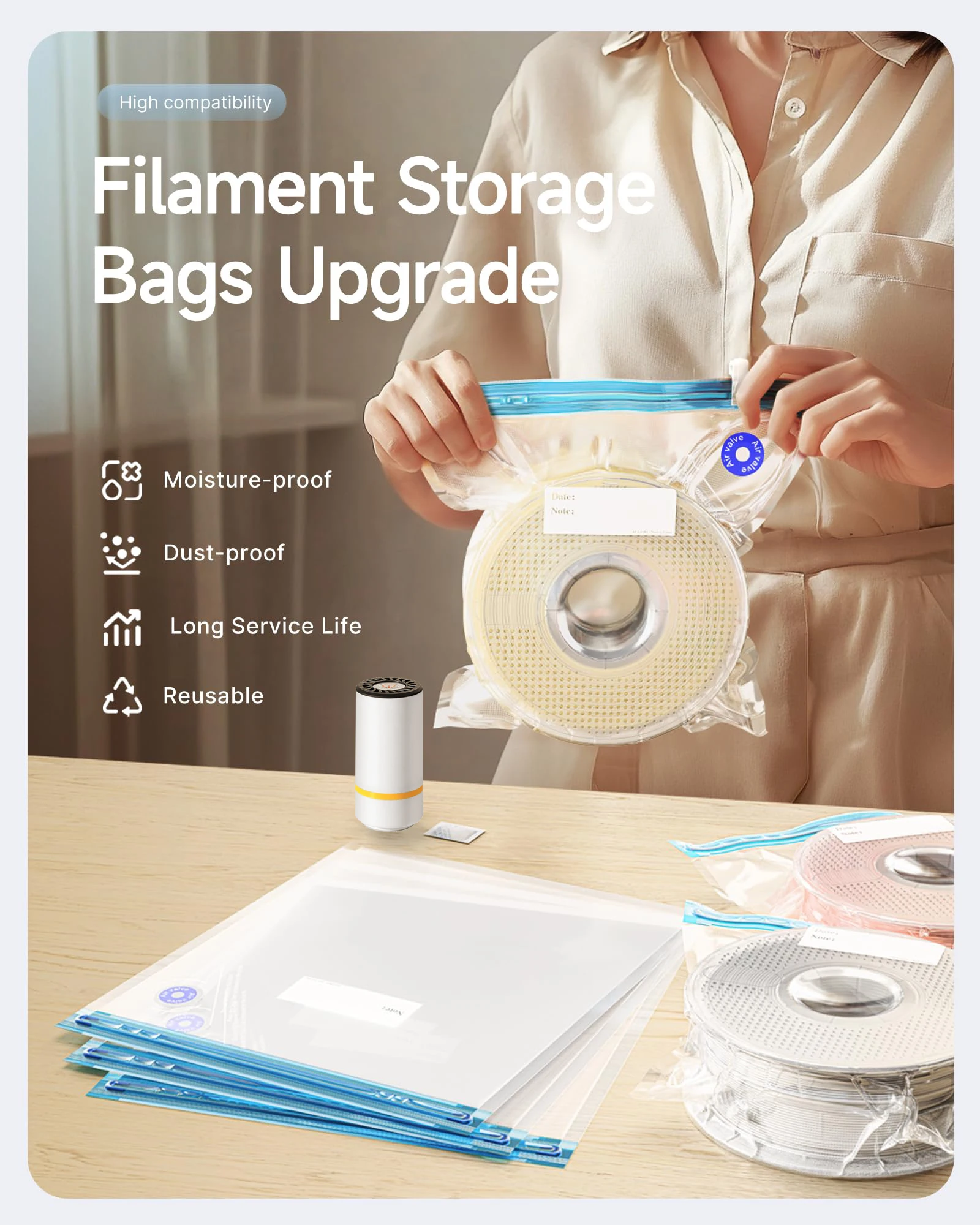 Sacchetto sottovuoto per filam - 3D Printing Website recensione e prezzo