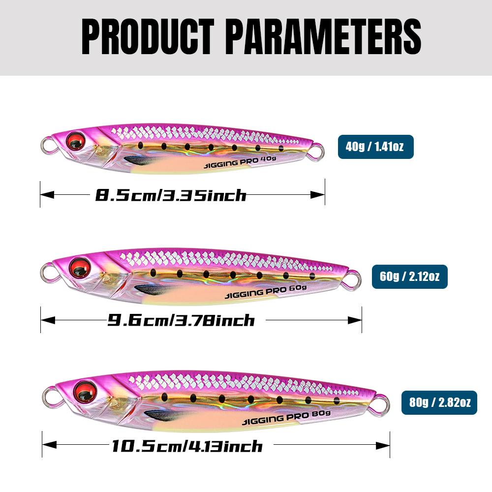 JIGGING PRO 40g 60g 80g Esche  - 3D Printing Lure recensione e prezzo